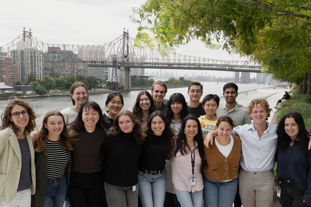 The incoming class of graduate students on the university's river campus.