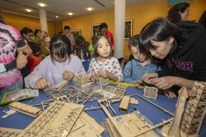 Visitors explored architecture through modeling with STEAM Works Studio.