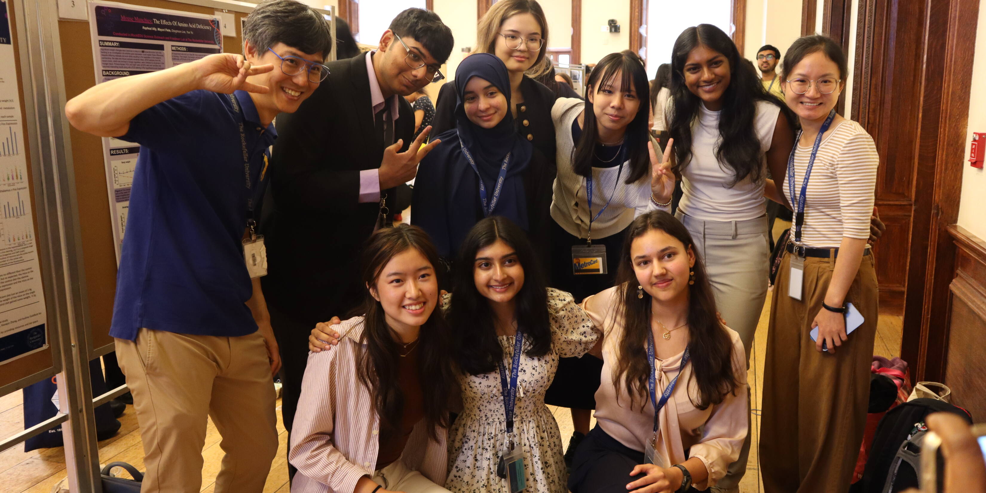 SSRP students pose with their mentors at the poster session!